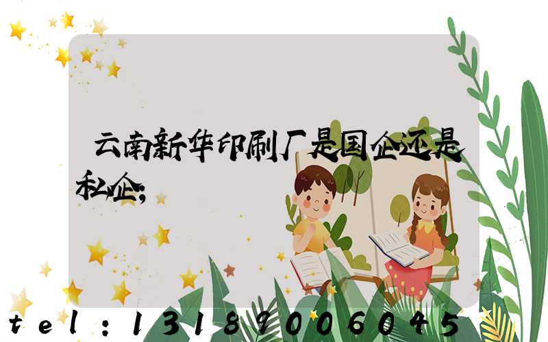 云南新华印刷厂是国企还是私企