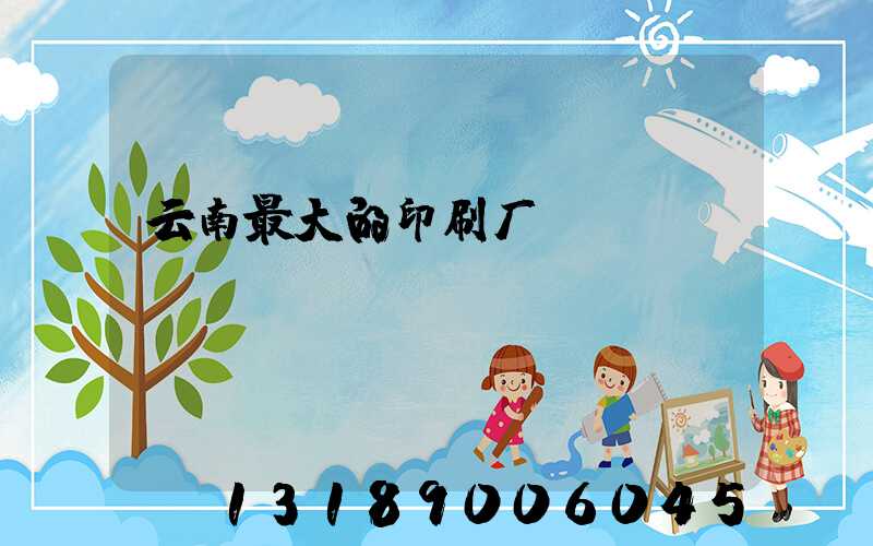 云南最大的印刷厂
