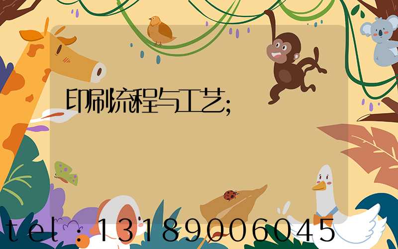 印刷流程与工艺