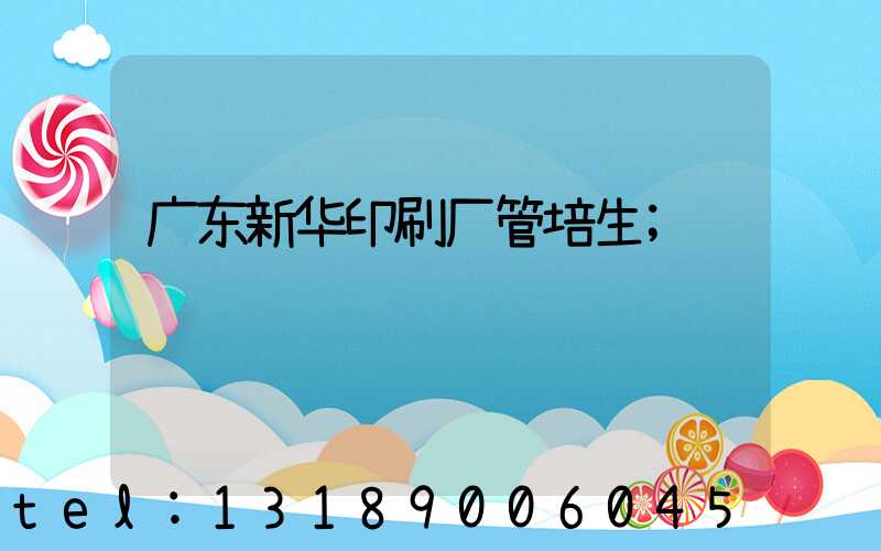 广东新华印刷厂管培生